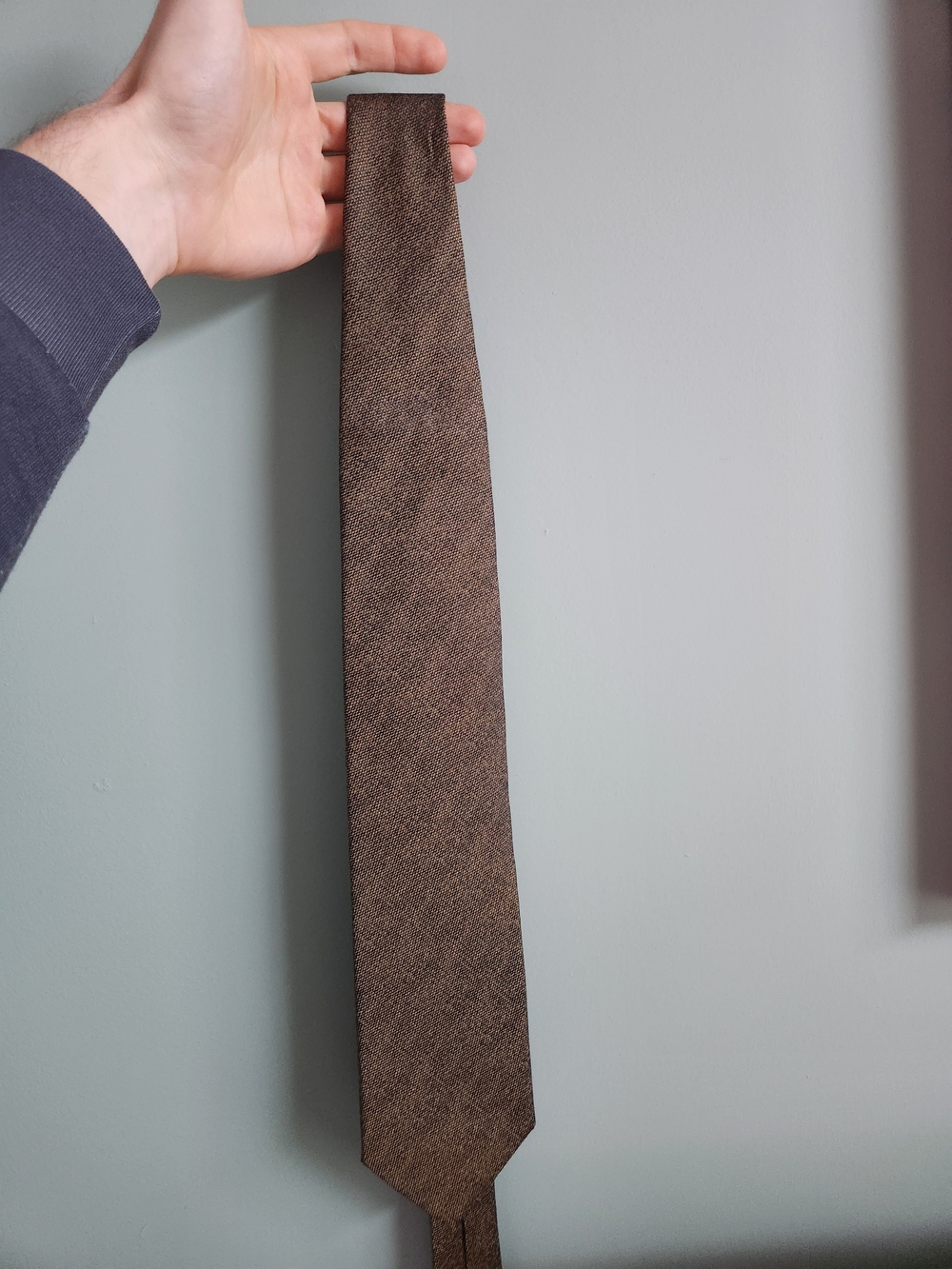 Hugo Boss Brown Textured Silk Tie